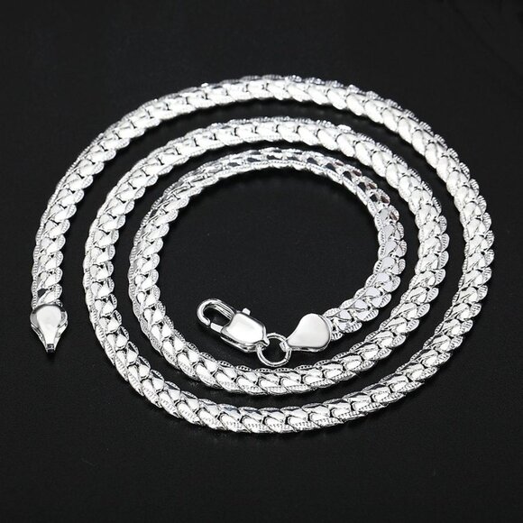 Lenoxette Shimmer 925 Sterling Silver Herringbone Chain Necklace Gift Packaged - Picture 3 of 9